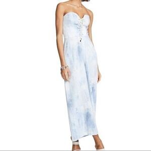 Petersyn Grotta strapless wide leg jumpsuit womens Size XS